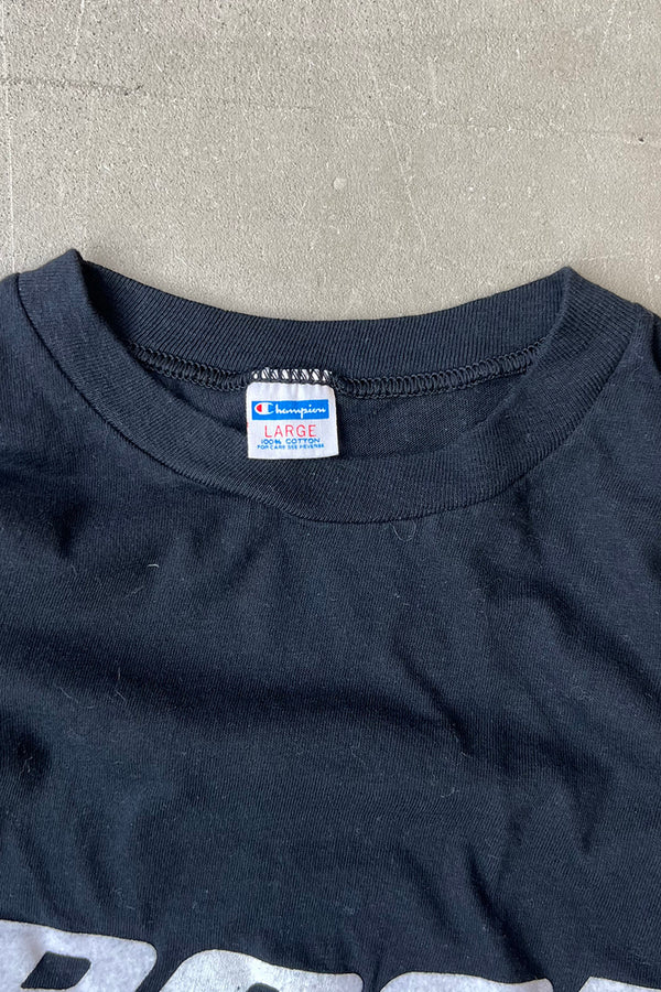 MADE IN USA 80'S BOSE ADVERTISING T-SHIRT / BLACK [SIZE: L USED]