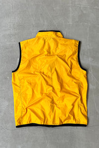 Y2K EARLY 00'S NYLON VEST / YELLOW [SIZE: L USED]