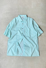 画像をギャラリービューアに読み込む, 17SS S/S STRIPE SHIRT / GREEN [SIZE: S USED]
