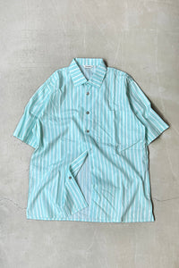 17SS S/S STRIPE SHIRT / GREEN [SIZE: S USED]