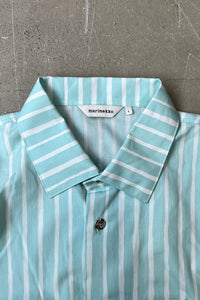 17SS S/S STRIPE SHIRT / GREEN [SIZE: S USED]