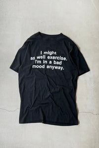MADE IN USA 80'S I MIGHT MESSAGE T-SHIRT / BLACK [SIZE: M USED]