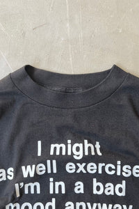 MADE IN USA 80'S I MIGHT MESSAGE T-SHIRT / BLACK [SIZE: M USED]