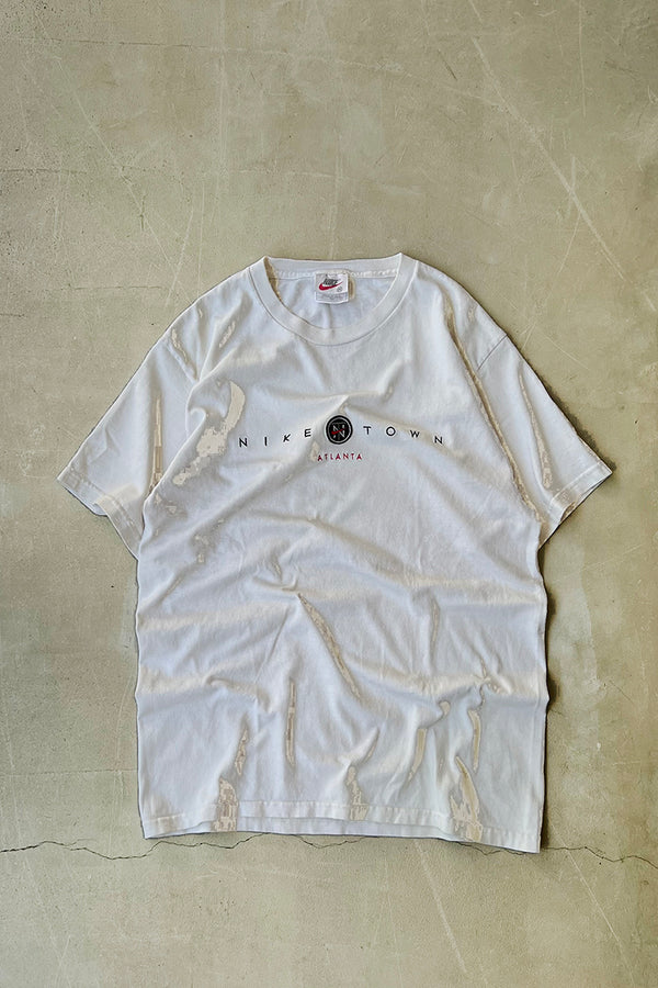 MADE IN USA 90'S NIKE TOWN ATLANTA T-SHIRT / WHITE [SIZE: M USED]