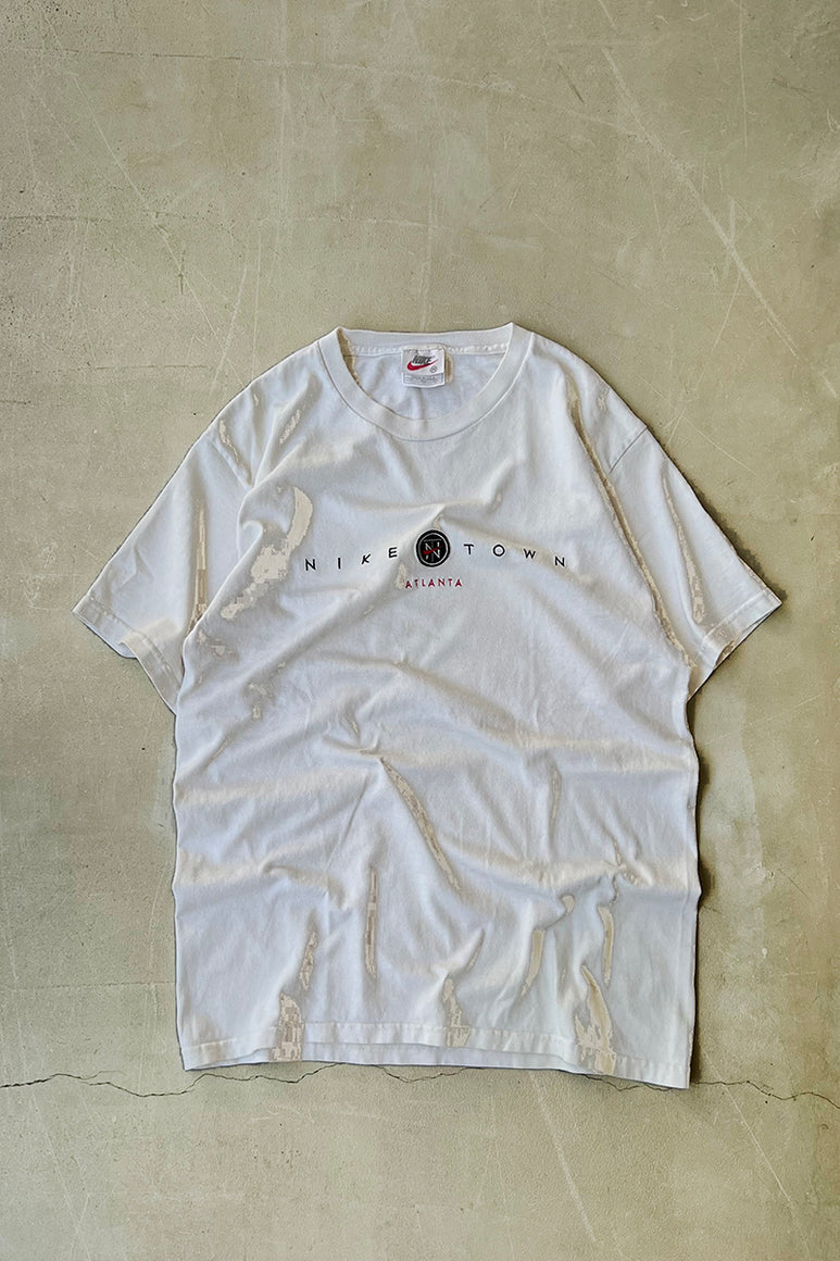MADE IN USA 90'S NIKE TOWN ATLANTA T-SHIRT / WHITE [SIZE: M USED]
