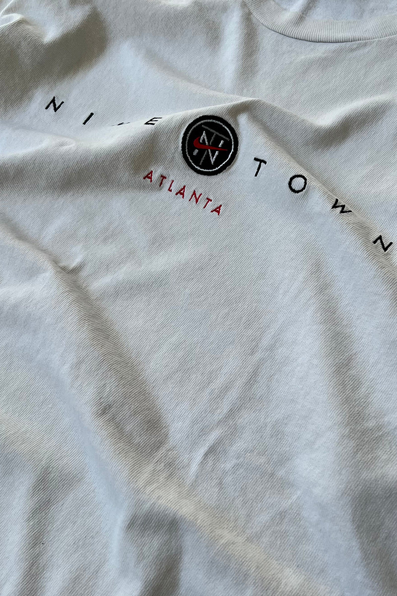 MADE IN USA 90'S NIKE TOWN ATLANTA T-SHIRT / WHITE [SIZE: M USED]