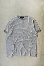 画像をギャラリービューアに読み込む, 90&#39;S HENLEY NECK T-SHIRT / GRAY [SIZE: L USED]
