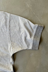 90'S HENLEY NECK T-SHIRT / GRAY [SIZE: L USED]
