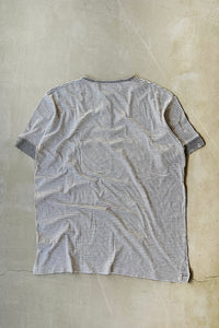 90'S HENLEY NECK T-SHIRT / GRAY [SIZE: L USED]