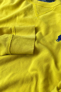 90'S SEED STITCH L/S T-SHIRT / YELLOW [SIZE: S USED]