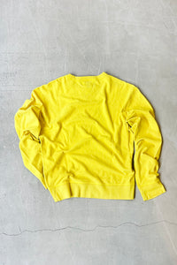 90'S SEED STITCH L/S T-SHIRT / YELLOW [SIZE: S USED]