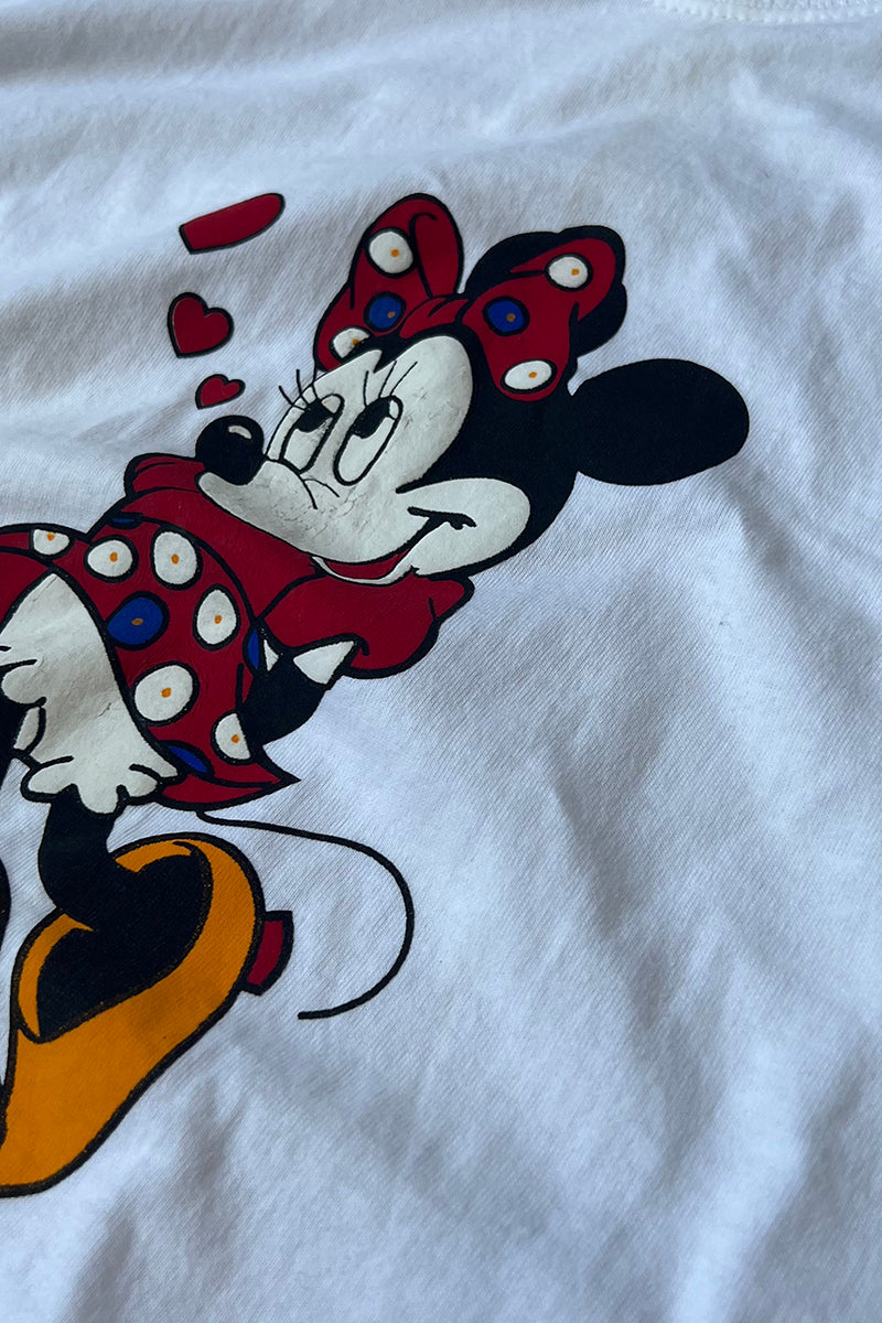 90'S MINNIE T-SHIRT / WHITE [SIZE: XL USED]