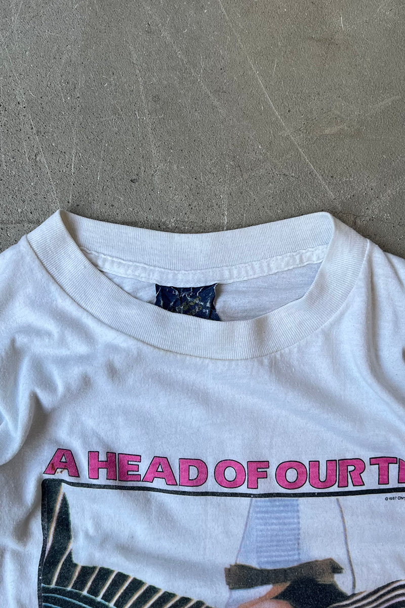 MADE IN USA 87'S COCA COLA ADVERTISING T-SHIRT / WHITE [SIZE: L USED]