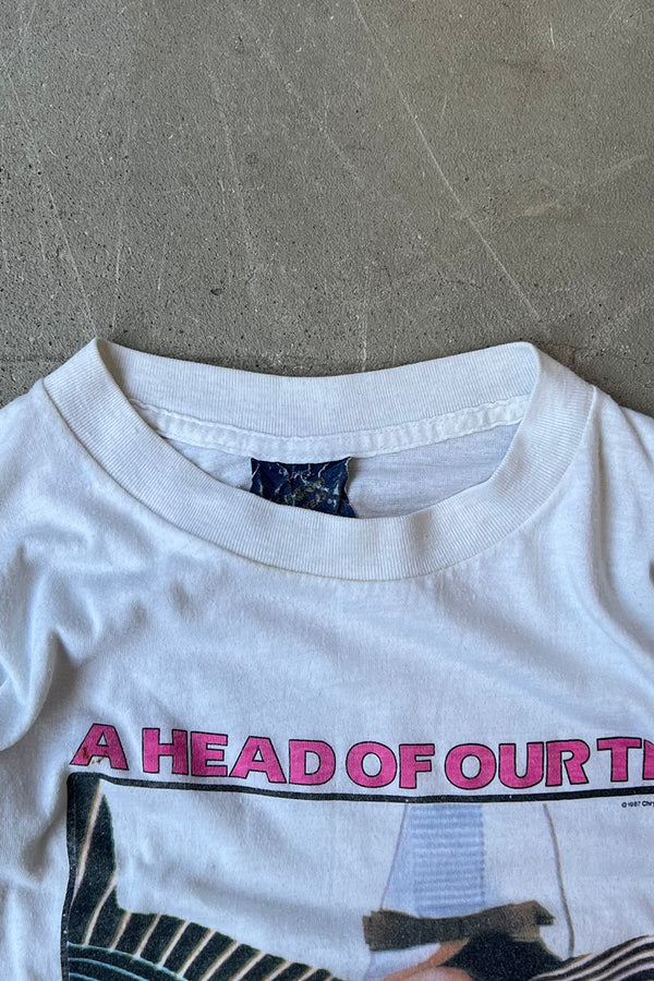 MADE IN USA 87'S COCA COLA ADVERTISING T-SHIRT / WHITE [SIZE: L USED]