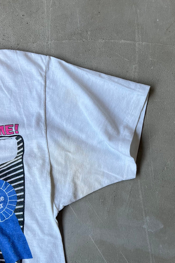 MADE IN USA 87'S COCA COLA ADVERTISING T-SHIRT / WHITE [SIZE: L USED]