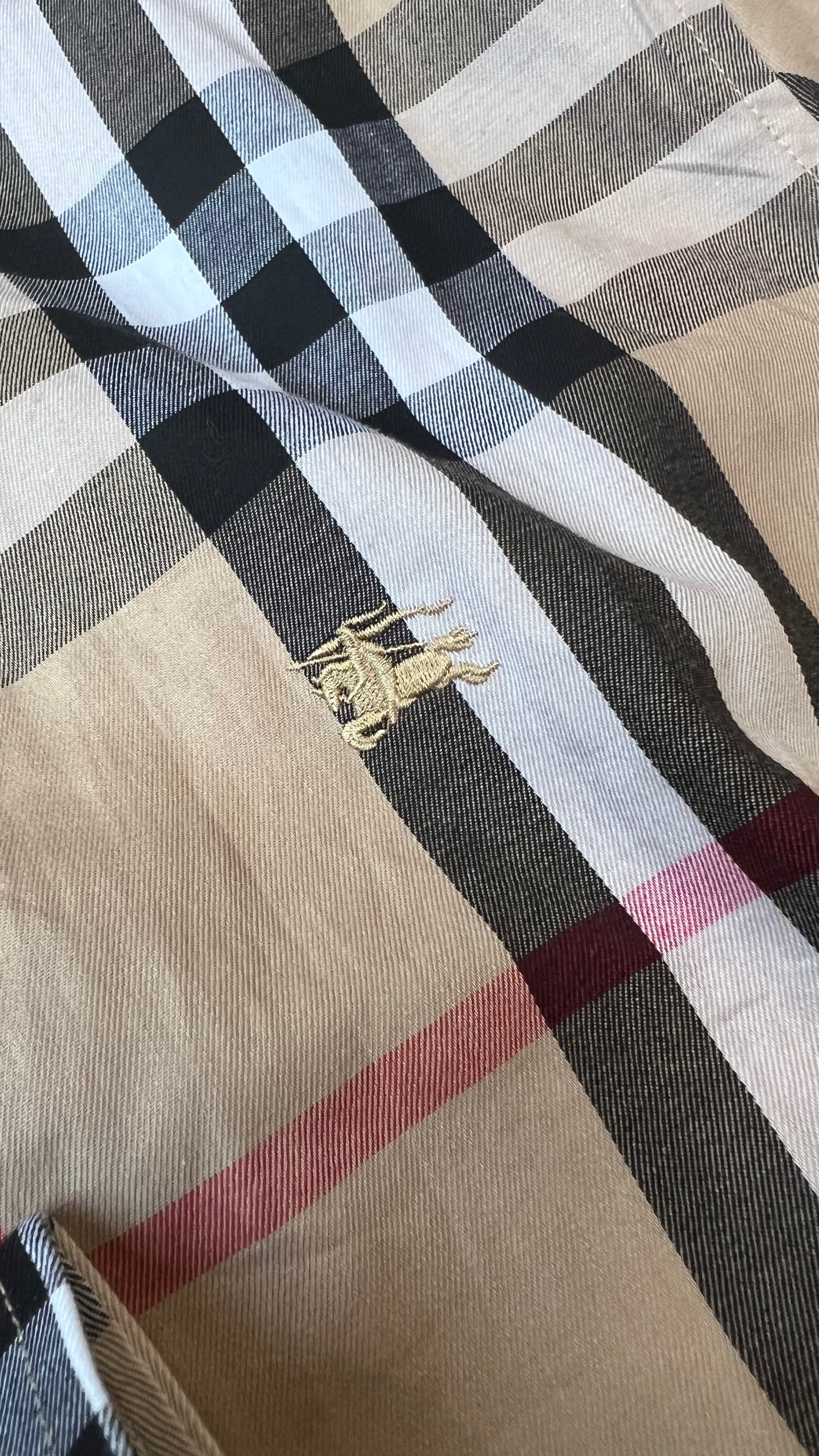 MADE IN ITALY L/S NOVA CHECK SHIRT / BEIGE [SIZE: L USED]