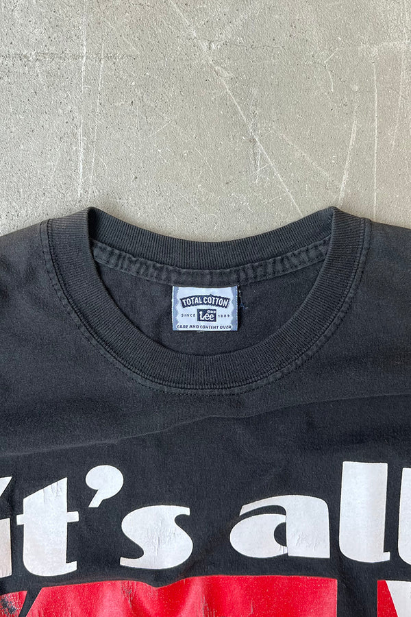 90'S IT'S ALL GOOD! MESSAGE T-SHIRT / BLACK [SIZE: M USED]