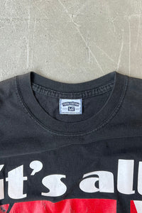 90'S IT'S ALL GOOD! MESSAGE T-SHIRT / BLACK [SIZE: M USED]