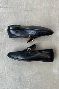 MADE IN ITALY HORSE BIT LEATHER LOAFERS / BLACK [SIZE: US8 (26.0cm相当) USED]