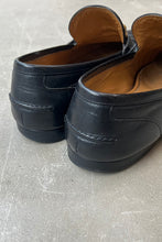 画像をギャラリービューアに読み込む, MADE IN ITALY HORSE BIT LEATHER LOAFERS / BLACK [SIZE: US8 (26.0cm相当) USED]
