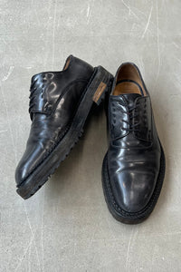 MADE IN ITALY LEATHER DERBY SHOES / BLACK [SIZE: US8.5 (26.5cm相当) USED]