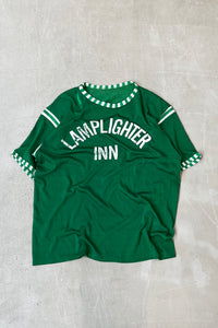 70-80'S LAMPLIGHTER INN RUGBY SHIRT / GREEN [SIZE: M USED]