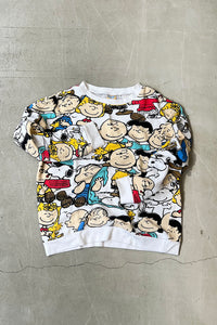 ALLOVER PRINT SNOOPY SWEATSHIRT / WHITE [SIZE: M USED]