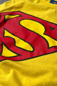 MADE IN MEXICO 90'S SUPERMAN MOVIE T-SHIRT / YELLOW [SIZE: M USED]