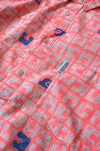 80'S S/S PATTERN SHIRT / PINK [SIZE: S USED]