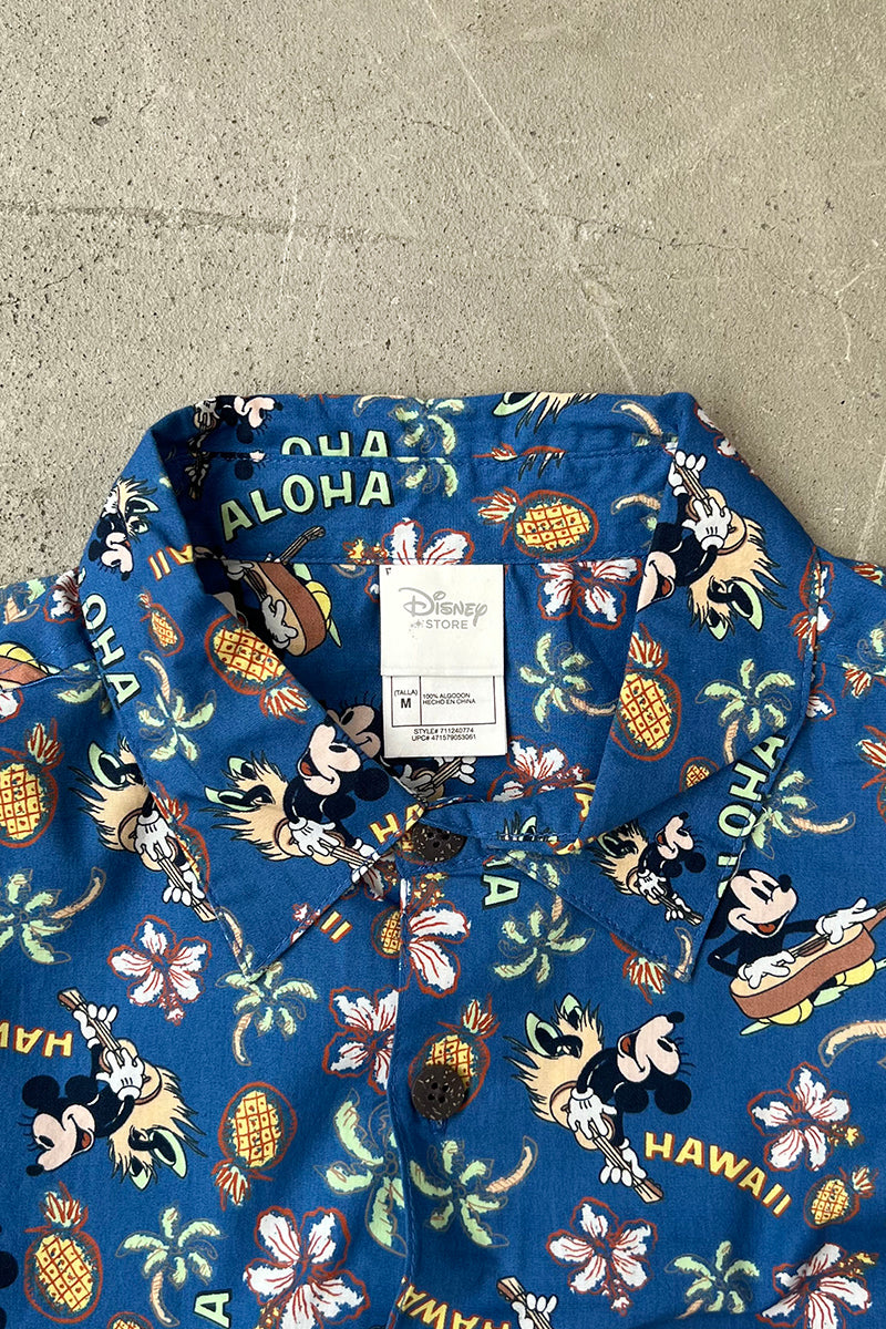Y2K EARLY 00'S PATTERN HAWAIIAN S/S SHIRT / MULTI [SIZE: M USED]