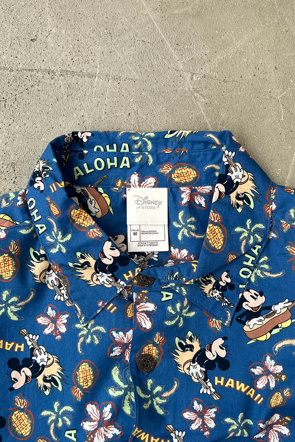 Y2K EARLY 00'S PATTERN HAWAIIAN S/S SHIRT / MULTI [SIZE: M USED]