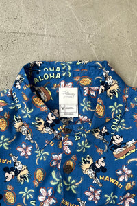 Y2K EALRY 00'S PATTERN HAWAIIAN S/S SHIRT / MULTI [SIZE: M USED]