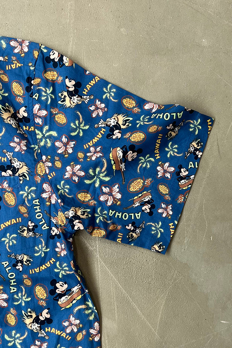 Y2K EARLY 00'S PATTERN HAWAIIAN S/S SHIRT / MULTI [SIZE: M USED]