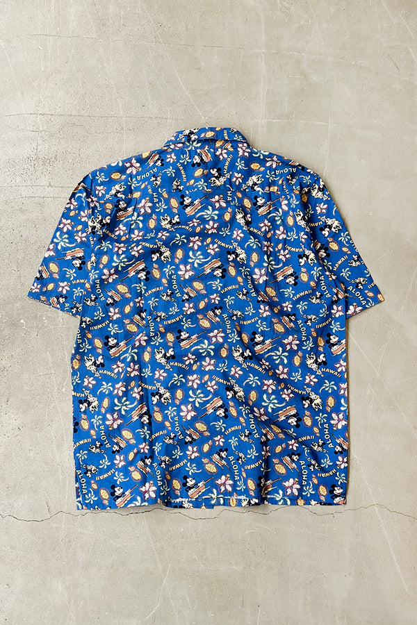 Y2K EARLY 00'S PATTERN HAWAIIAN S/S SHIRT / MULTI [SIZE: M USED]