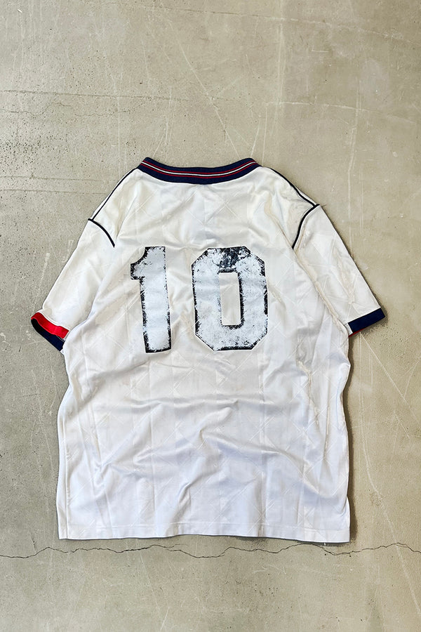 MADE IN USA 90'S S/S FOOTBALL GAME SHIRT / WHITE [SIZE: XL USED]
