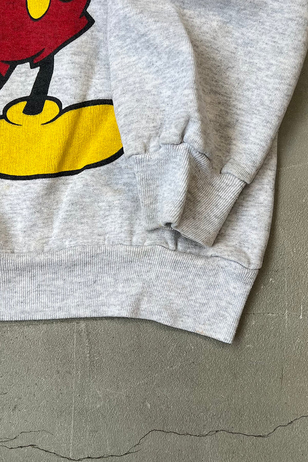 MADE IN USA 90'S MICKEY SWEATSHIRT / GRAY [SIZE: S USED]