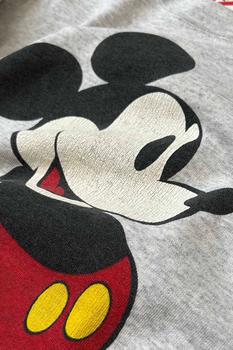 MADE IN USA 90'S MICKEY SWEATSHIRT / GRAY [SIZE: S USED]