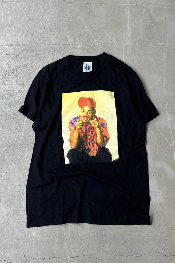 MADE IN MEXICO Y2K EARLY 00'S WILL SMITH PRINT T-SHIRT / BLACK [SIZE: M USED]