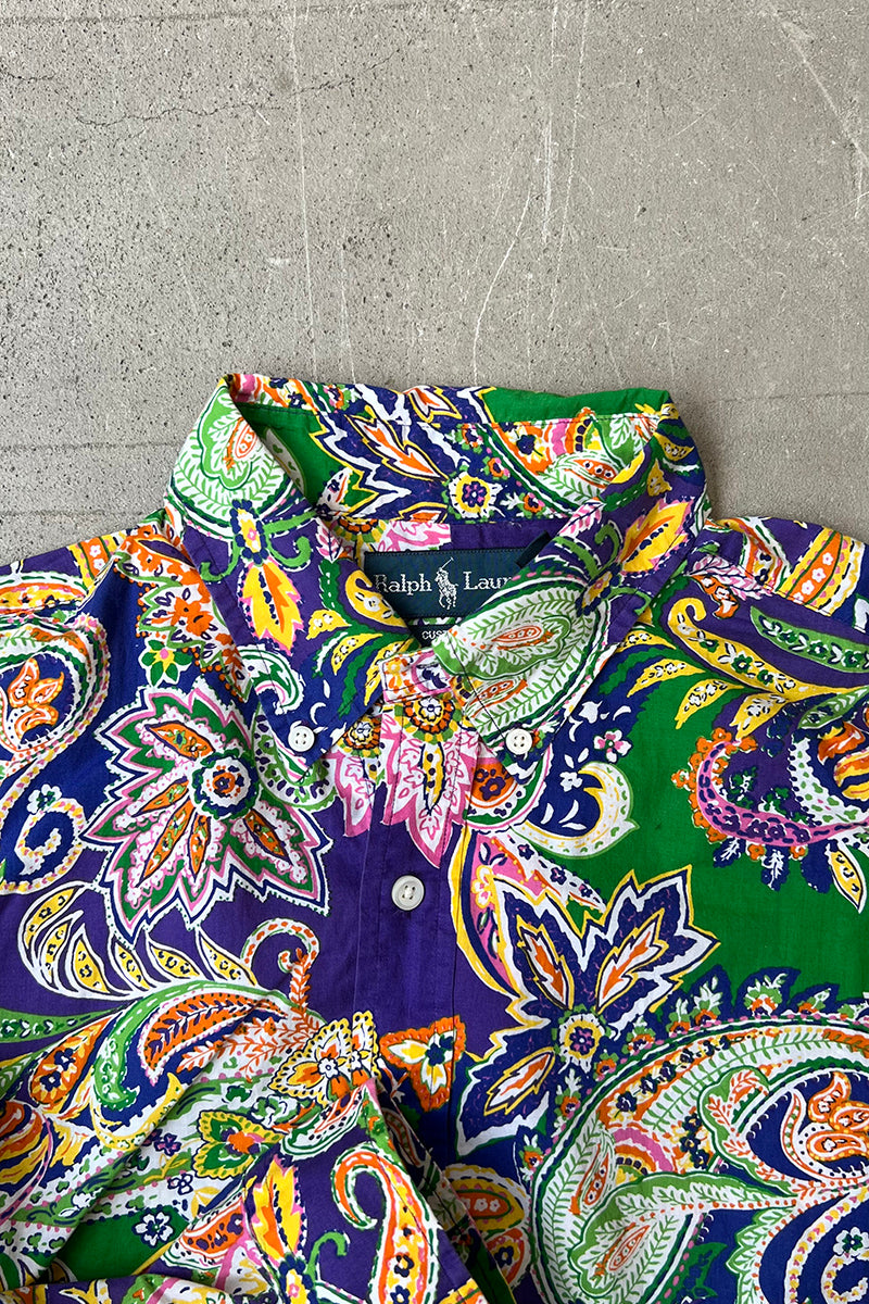 90'S CUSTOM FIT L/S PAISLEY PATTERN SHIRT / MULTI [SIZE: L USED]