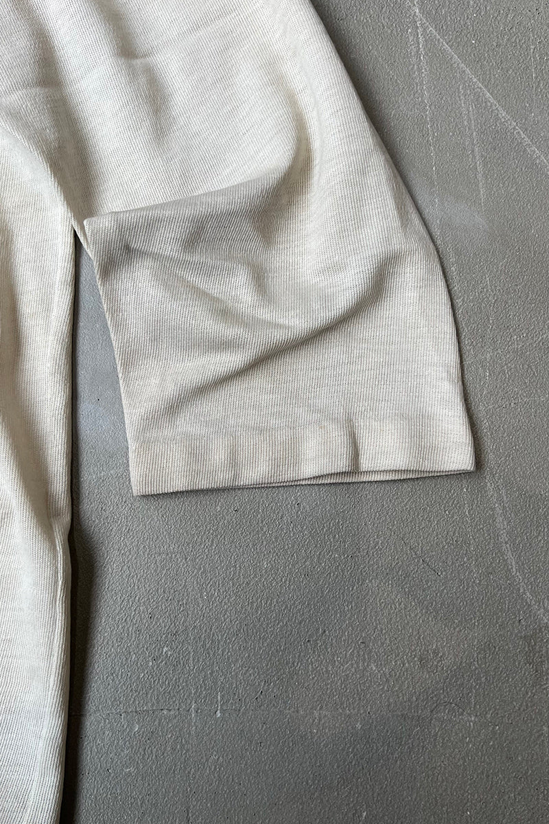 70s Long Sleeve CENTRAL MICHIGAN RUGBY T-SHIRT / WHITE [SIZE: L USED]