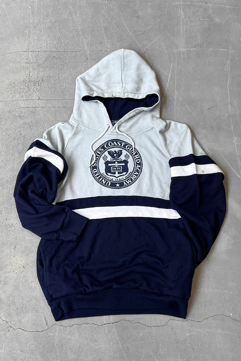 90'S US COAST GUARD SWEAT HOODIE / BLUE [SIZE: M USED]