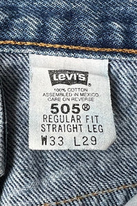MADE IN MEXICO Y2K EARLY 00'S 505 DENIM PANTS / INDIGO [SIZE: 33 USED]