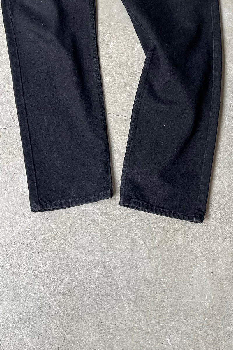 MADE IN MEXICO 97'S ORANGE TAB 505 DENIM PANTS / SULFUR BLACK [SIZE: 32 USED]