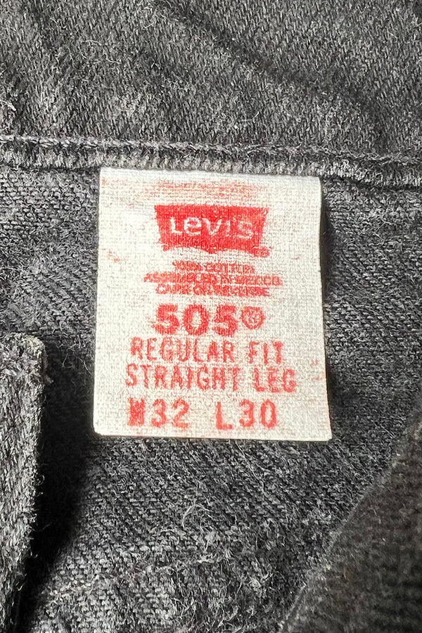 MADE IN MEXICO 97'S ORANGE TAB 505 DENIM PANTS / SULFUR BLACK [SIZE: 32 USED]