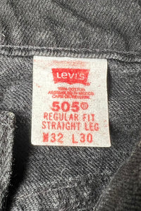 MADE IN MEXICO 97'S ORANGE TAB 505 DENIM PANTS / SULFUR BLACK [SIZE: 32 USED]