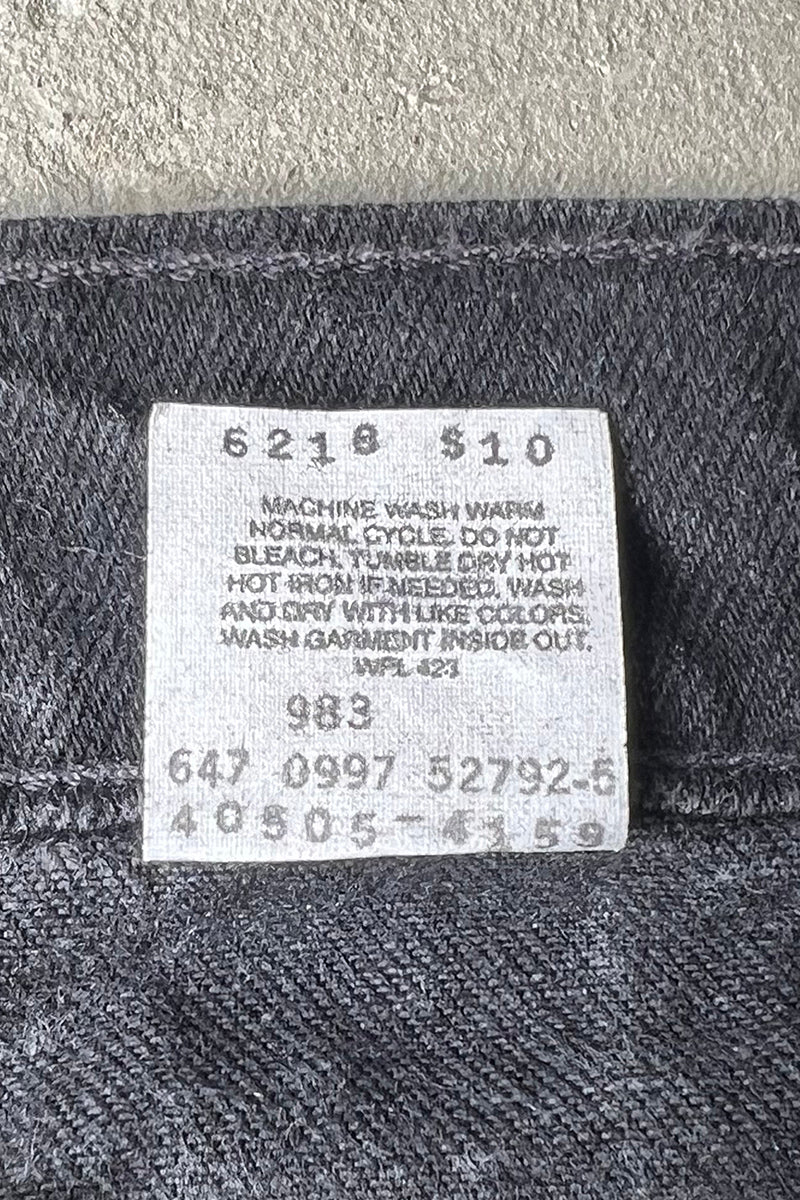 MADE IN MEXICO 97'S ORANGE TAB 505 DENIM PANTS / SULFUR BLACK [SIZE: 32 USED]