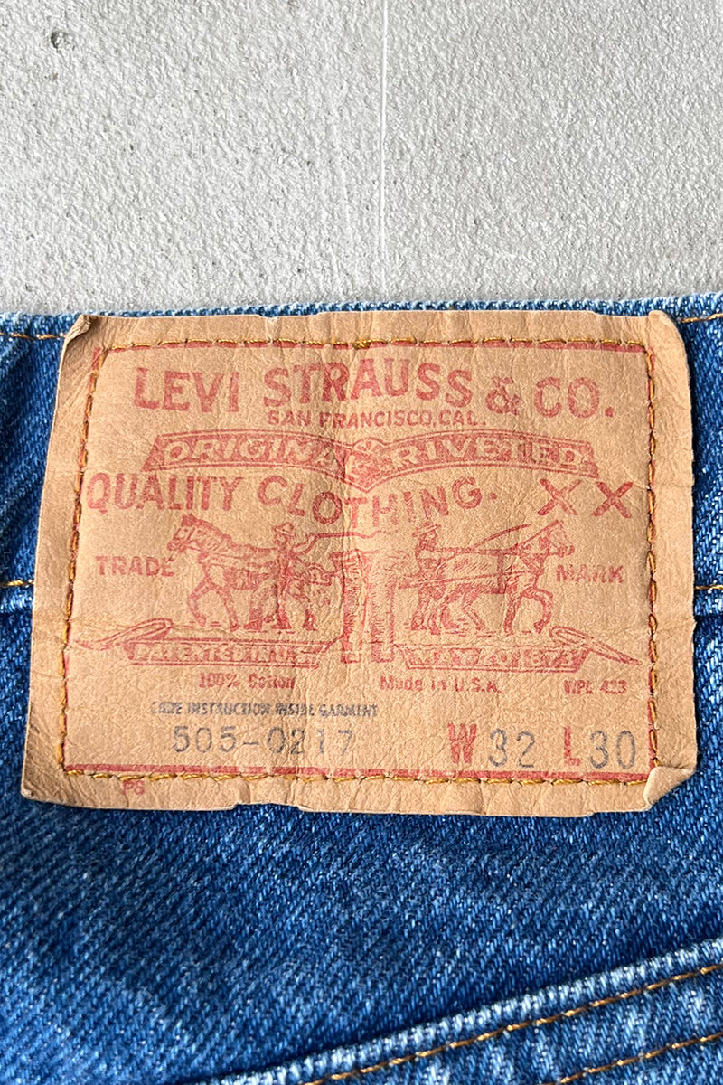 MADE IN USA 90'S 505-0217 DENIM PANTS / INDIGO [SIZE: W32 L30 USED]