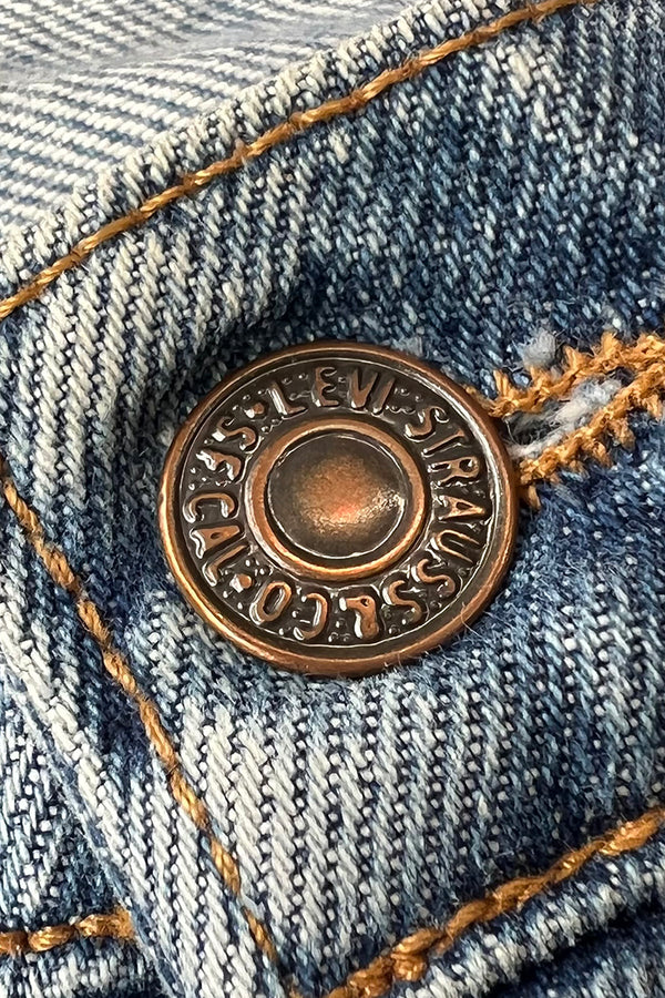 MADE IN USA 90'S 505 DENIM PANTS ORANGE TAB / INDIGO [SIZE: 34 USED]