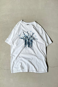 MADE IN MEXICO 90'S PERFORMANCE ART T-SHIRT / WHITE [SIZE: M USED]