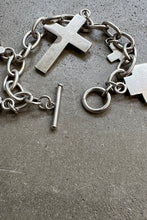 画像をギャラリービューアに読み込む, 925 SILVER CROSS CHARM BRACELET / SILVER  [SIZE: ONE SIZE USED]
